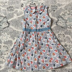 Mini Boden Girls Peter Pan Collar Floral Dress Size 9-10